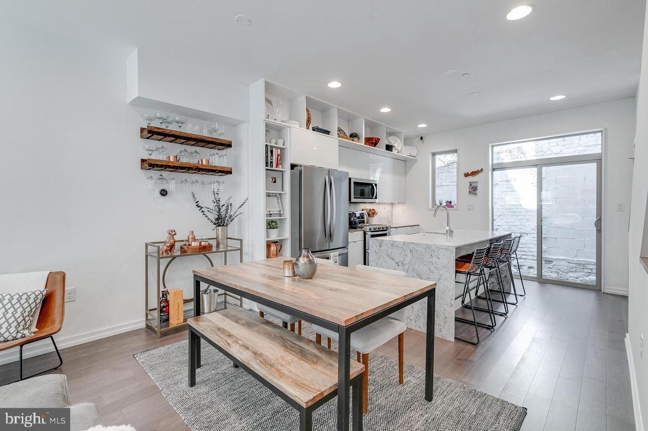 a room with furniture and a table