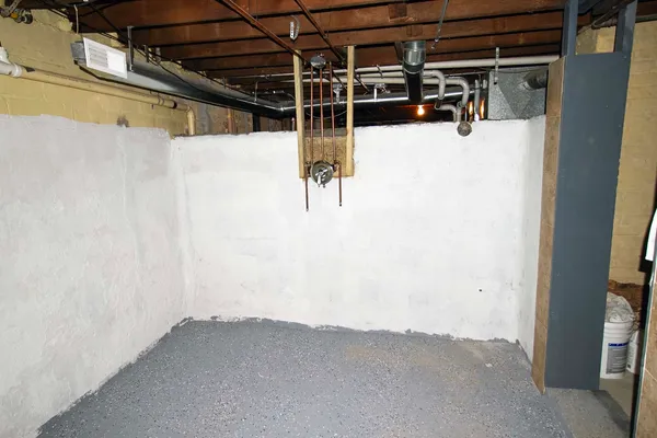 a view of a room with racks