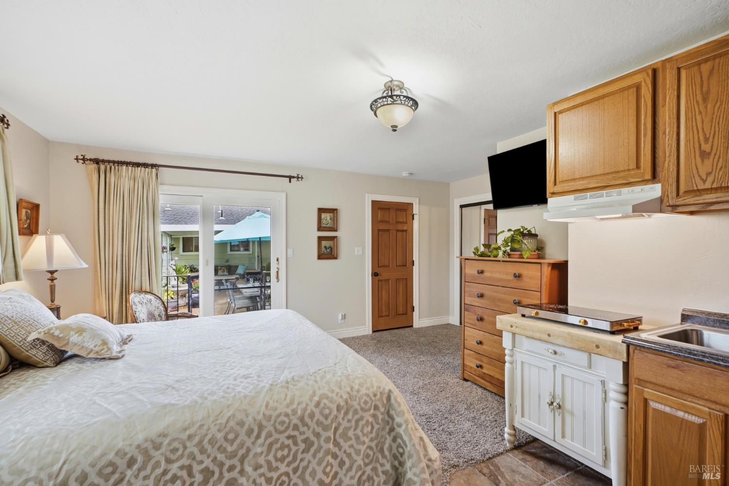 373 Piezzi Road Santa Rosa, CA 95401 - Photo 29 of 55 a spacious bedroom with a bed and flat screen tv