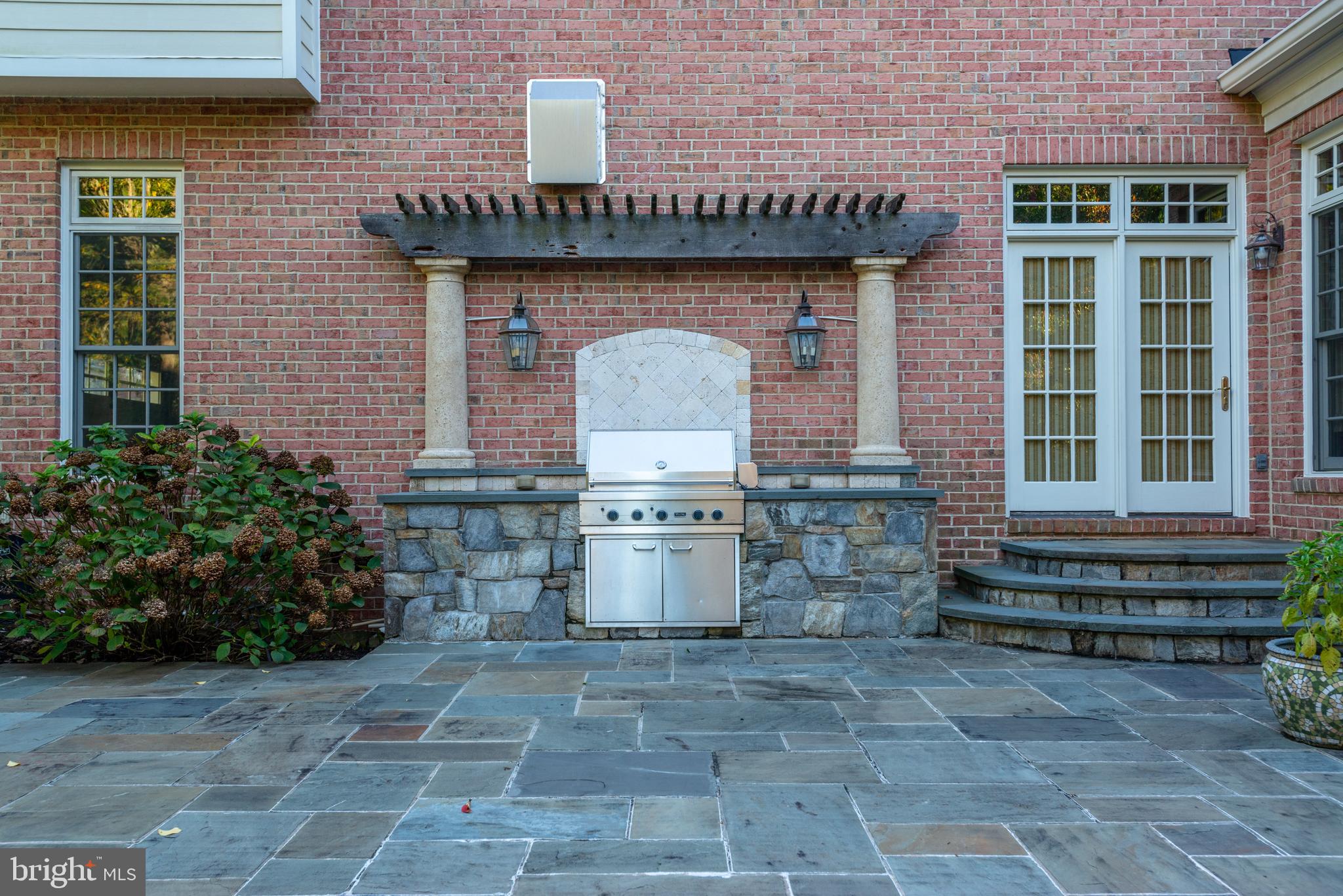 Rear Patio with Custom Built-in Grill