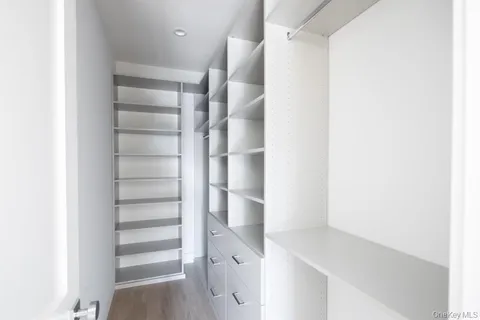 a view of a walk in closet