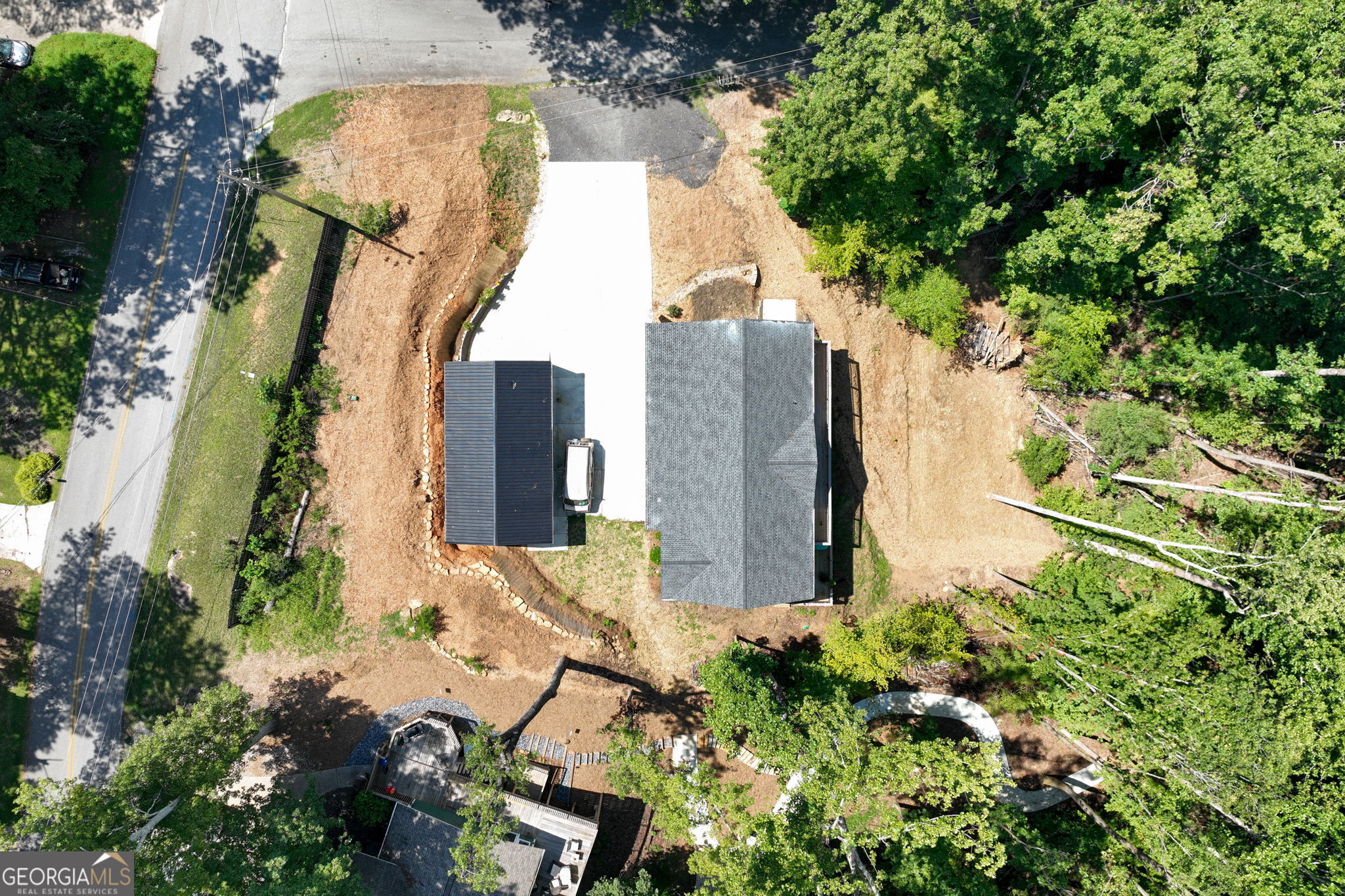 3114 Lake Ranch Drive Gainesville, GA 30506 - Photo 45 of 58 an aerial view of a house with a yard and plants
