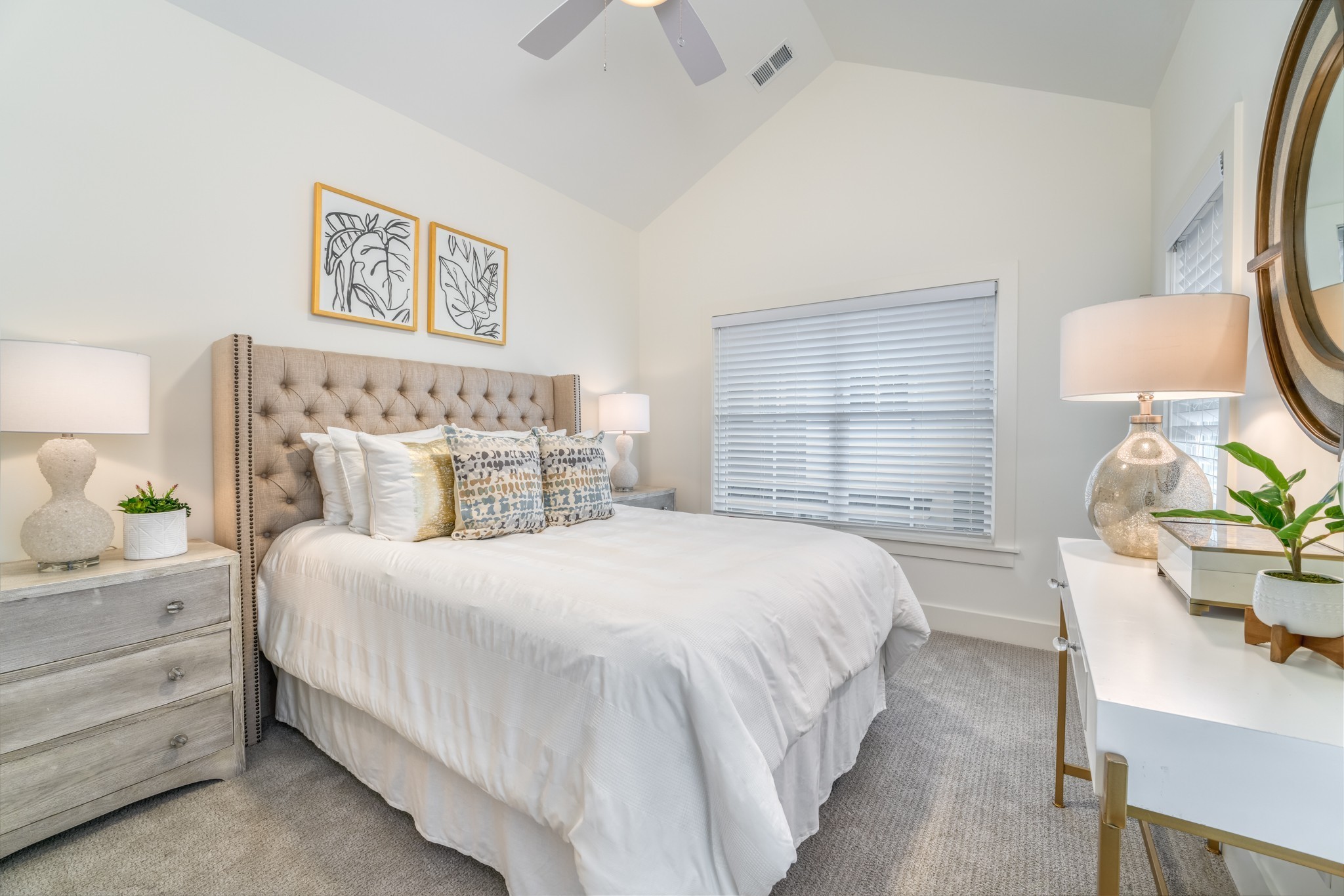 213 Ribbon Lane Franklin, TN 37064 - Photo 23 of 33 a bedroom with a bed a lamp and a window