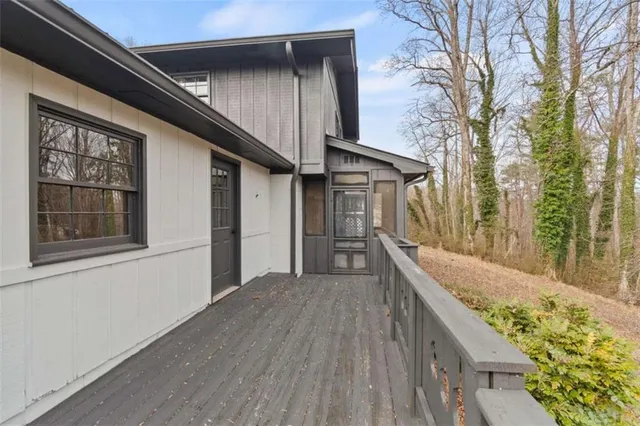 a view of empty room with cabinet