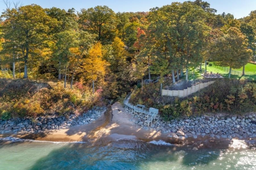 14874 Lakeshore Road Lakeside, MI 49116 - Photo 65 of 71 Fall Aerial View from Lake Michigan