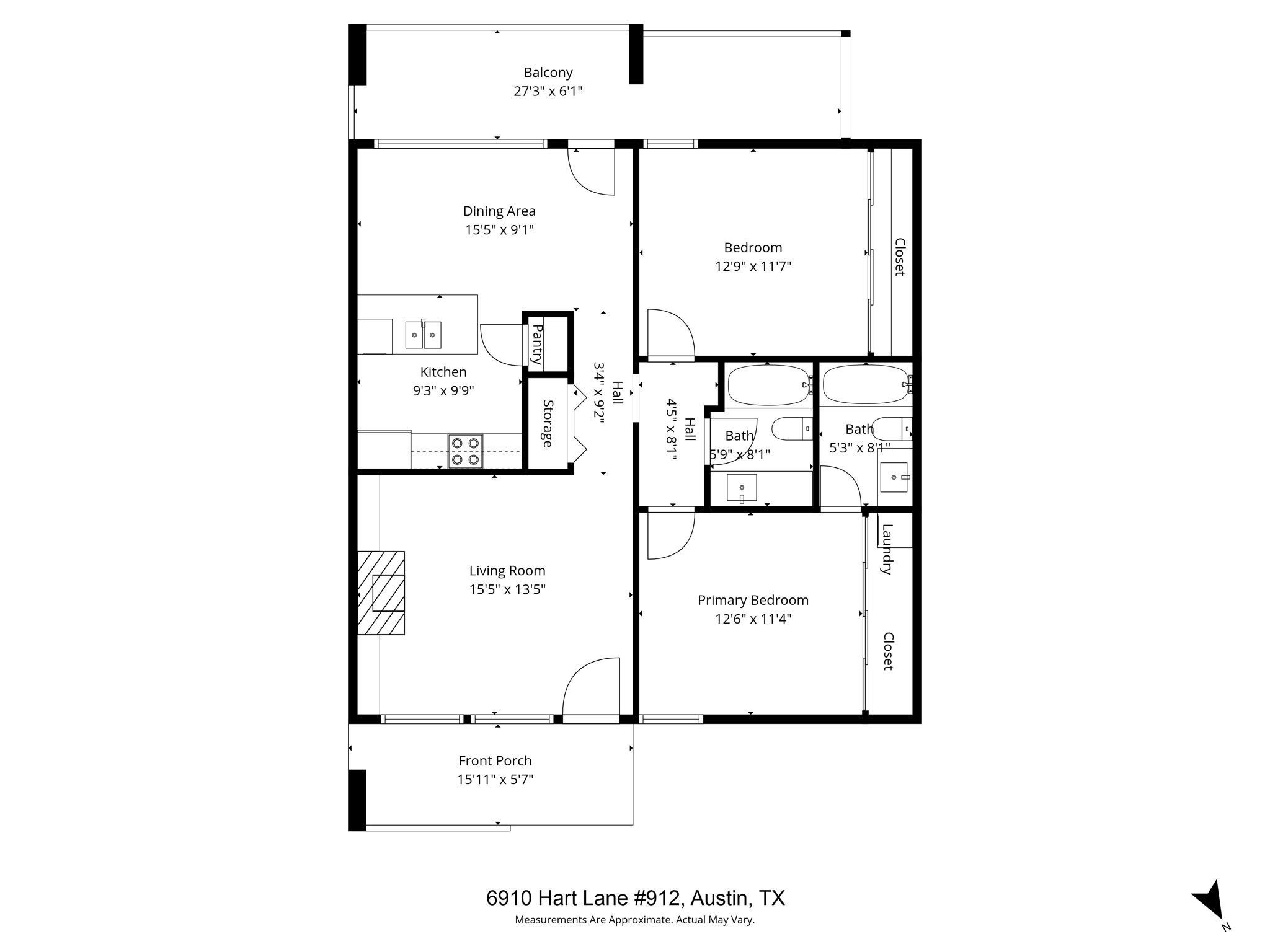 6910 Hart Lane, Unit 912 Austin, TX 78731 - Photo 36 of 36 Floor plan