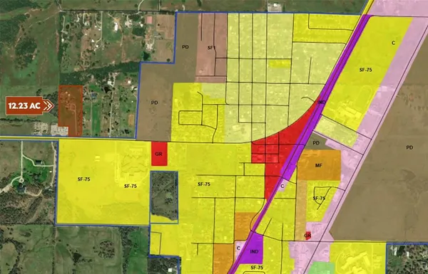 an aerial view of multiple house