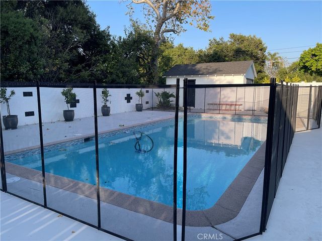 a view of a glass door