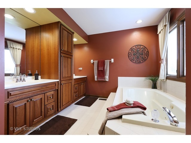 978 Plum Tree Road Fox River Grove, IL 60021 - Photo 17 of 25 a bathroom with a bathtub and a sink