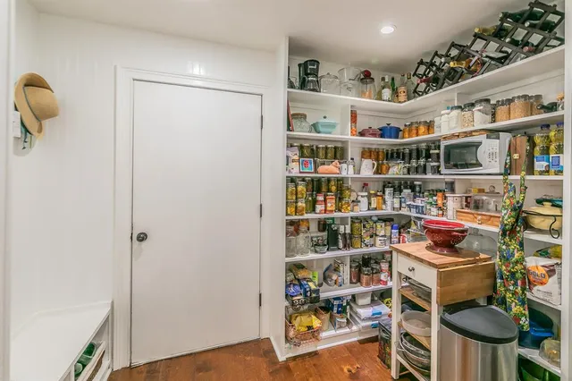 a view of a room with racks