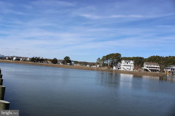 a view of a lake with houses