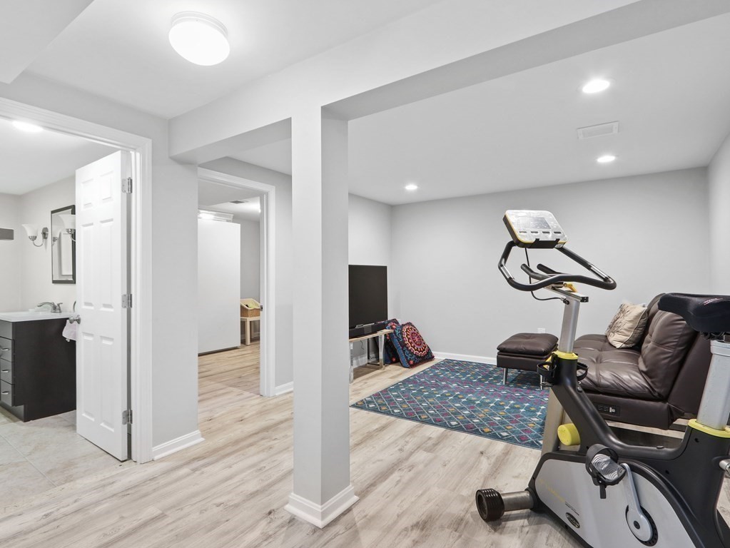 40 Whittier Road Newton, MA 02460 - Photo 15 of 20 a view of a room with gym equipment