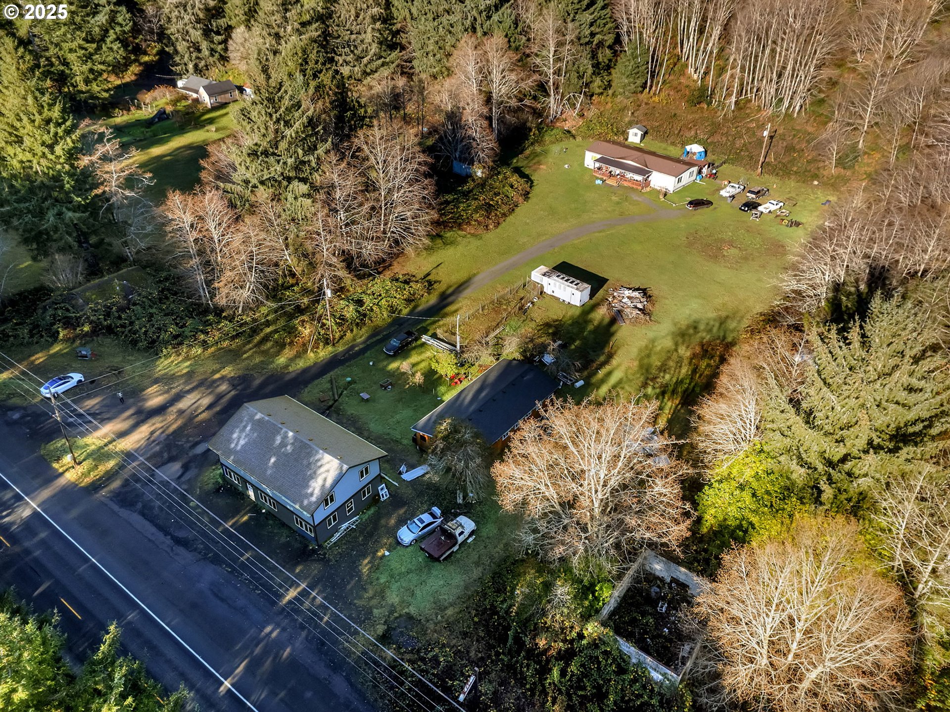 36375 Sunset Highway Seaside, OR 97138 - Photo 18 of 19 an aerial view of a house with a yard