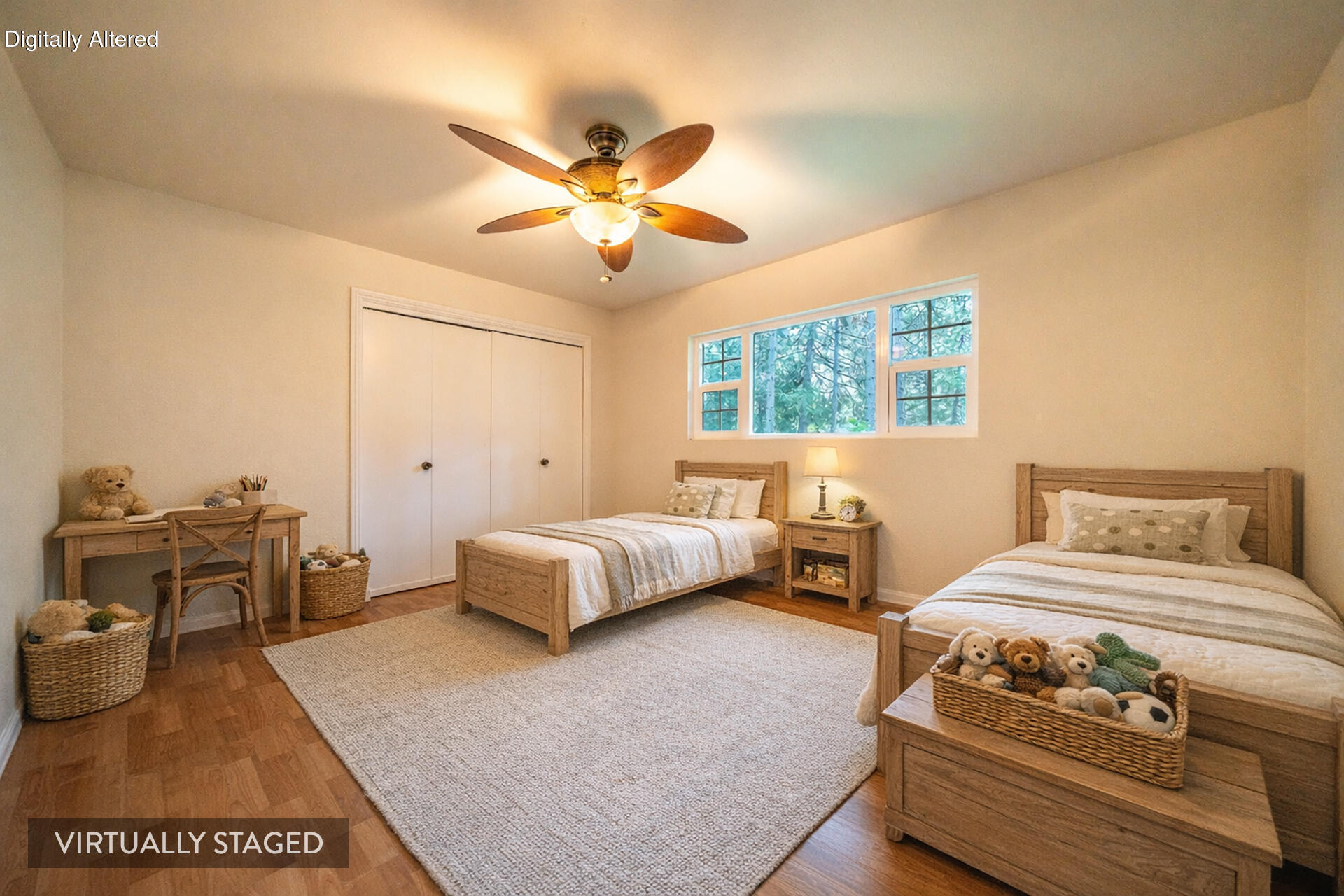 29276 Bullskin Ridge Road Oak Run, CA 96069 - Photo 30 of 113 a bedroom with a bed and wooden floor