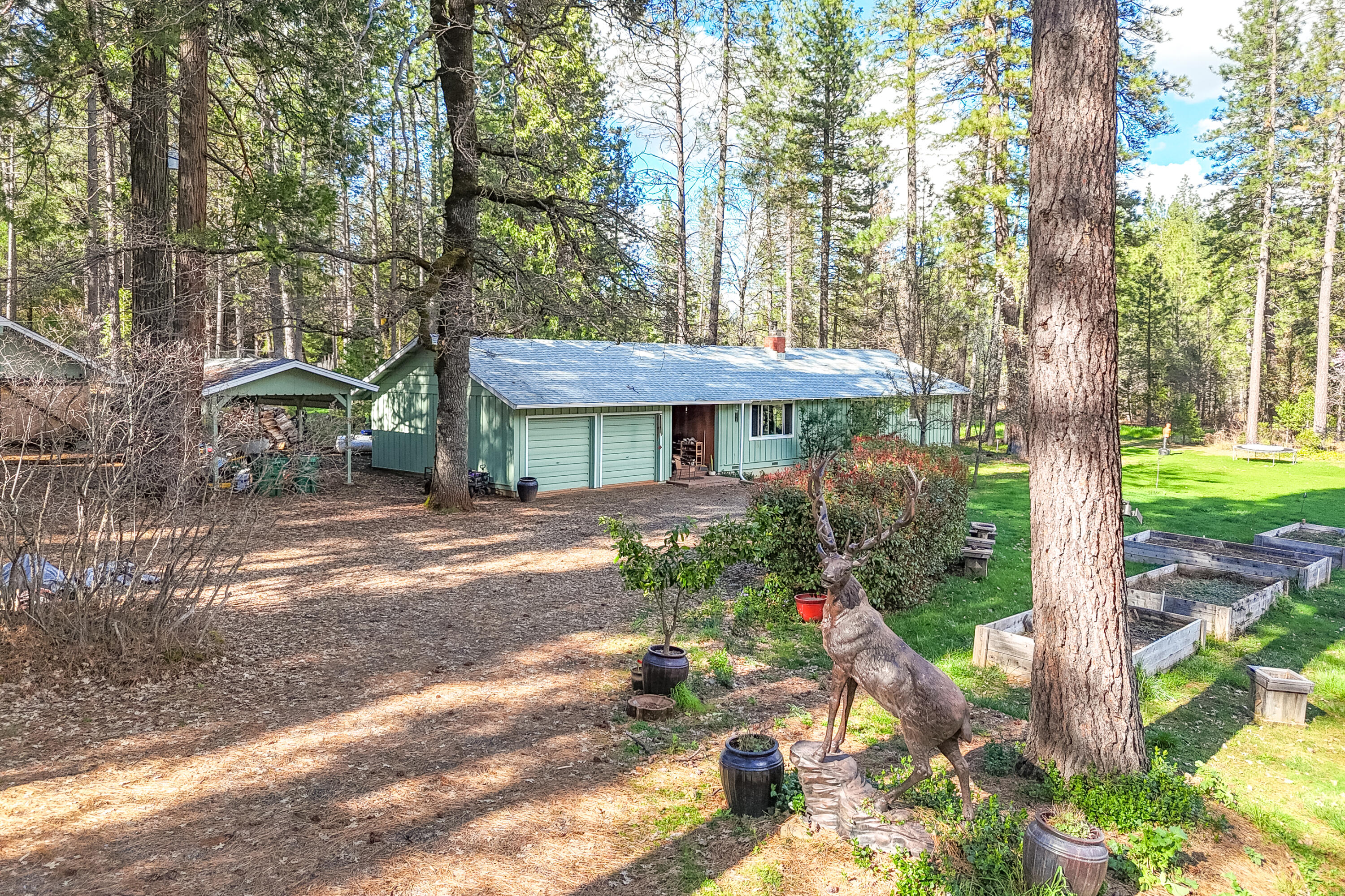 29276 Bullskin Ridge Road Oak Run, CA 96069 - Photo 36 of 113 a front view of a house with a yard