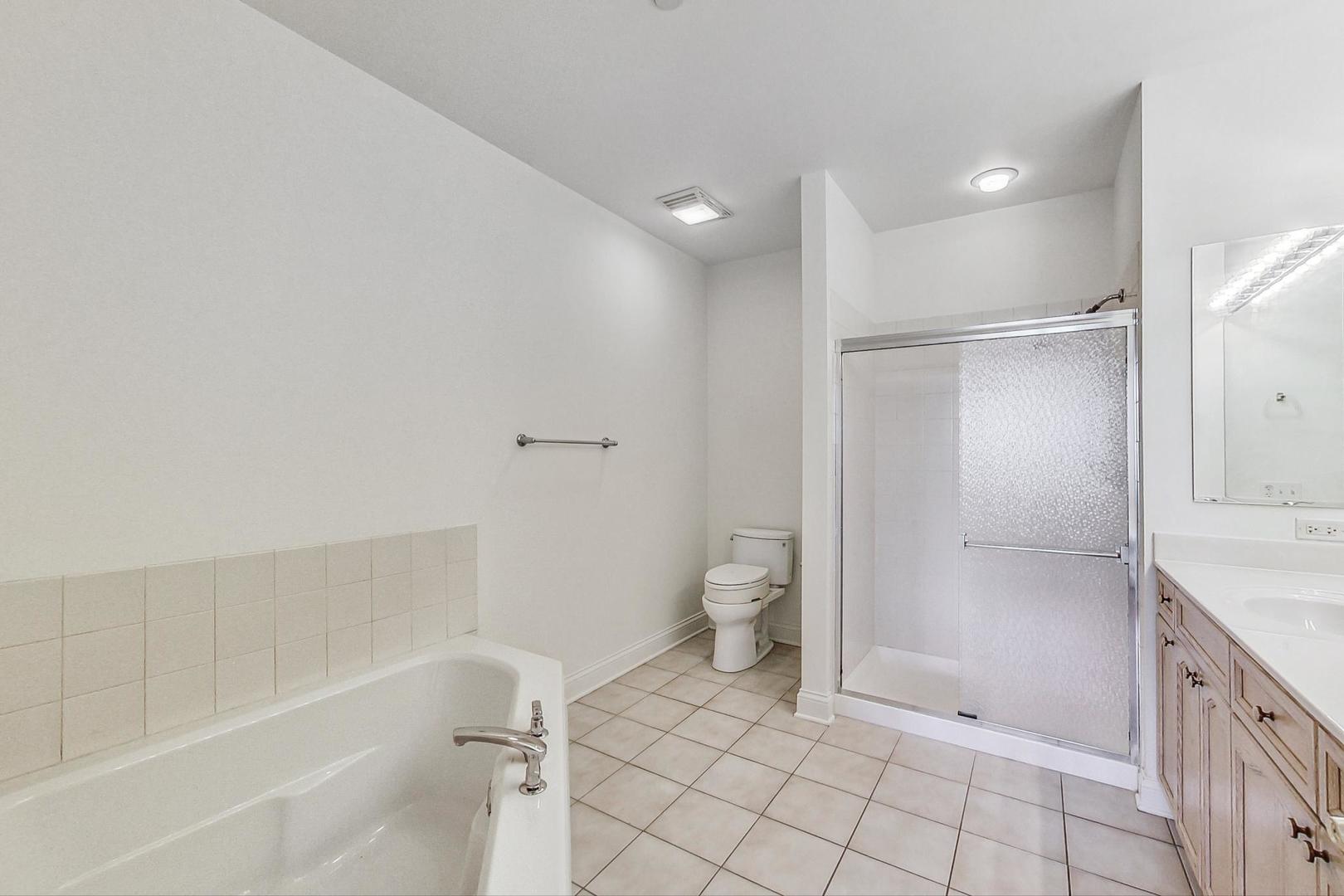 620 McHenry Road, Unit 407 Wheeling, IL 60090 - Photo 12 of 23 a bathroom with a sink a toilet and shower