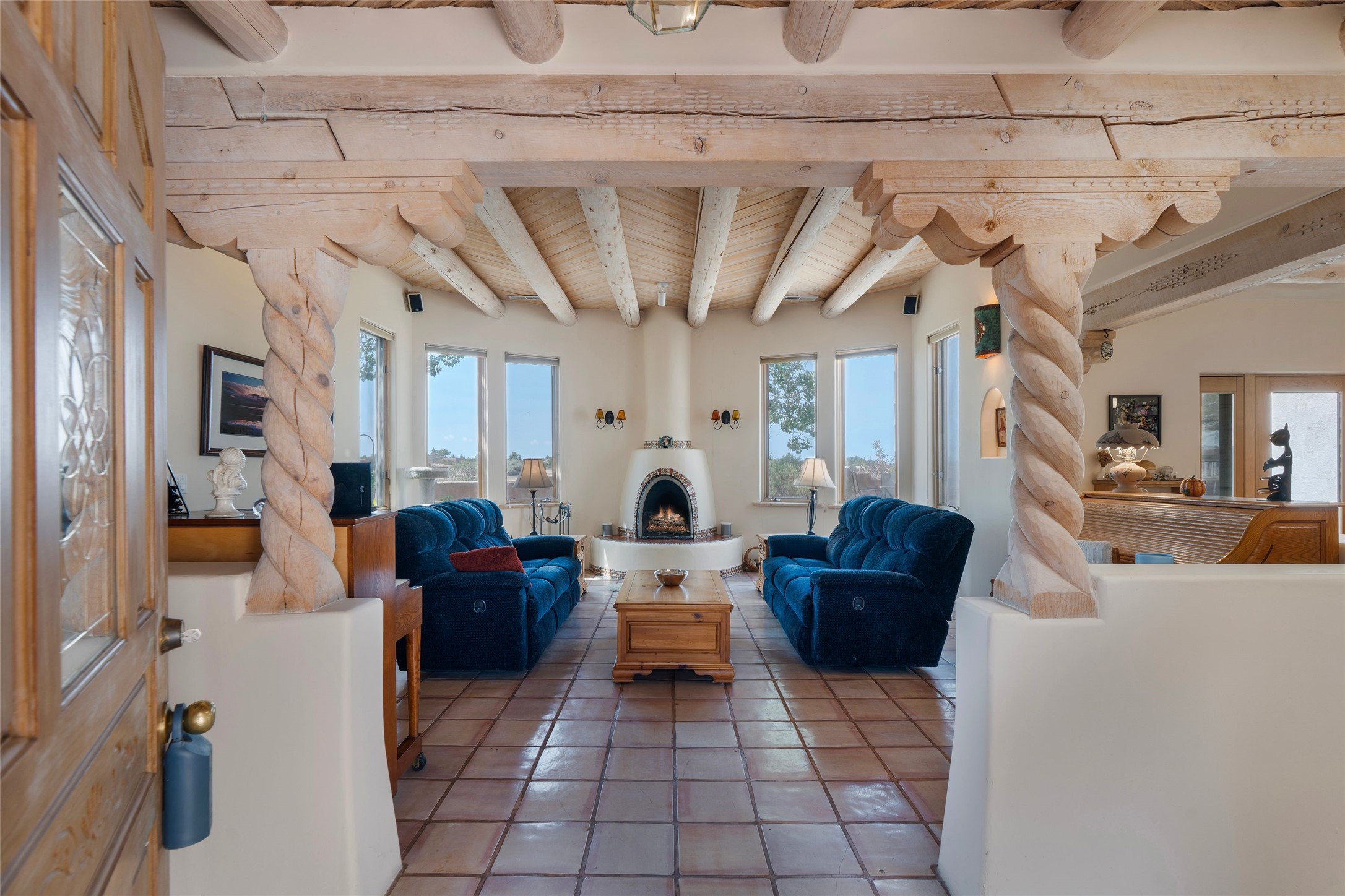 88 Monte Alto Road Santa Fe, NM 87508 - Photo 3 of 43 Living Room (viewed from front door)