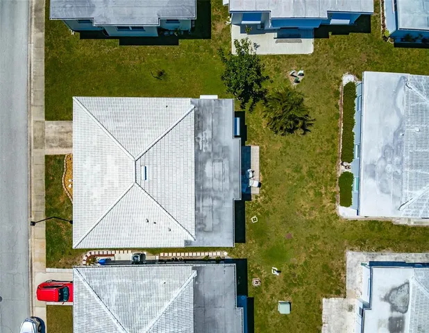 an aerial view of multiple house