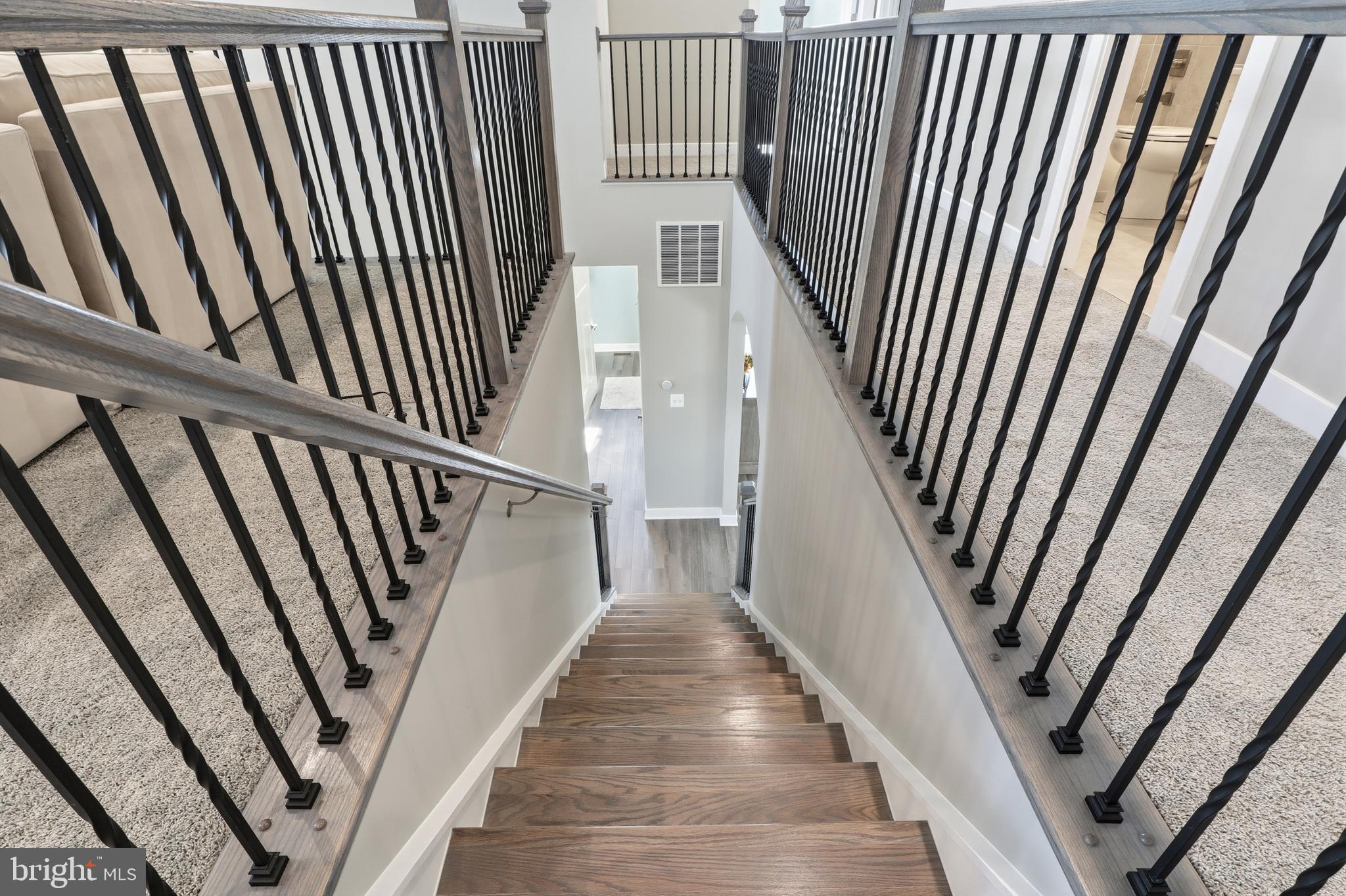 214 Hauer Terrace Spring Grove, PA 17362 - Photo 45 of 81 Oak stairs with Wrought Iron railings