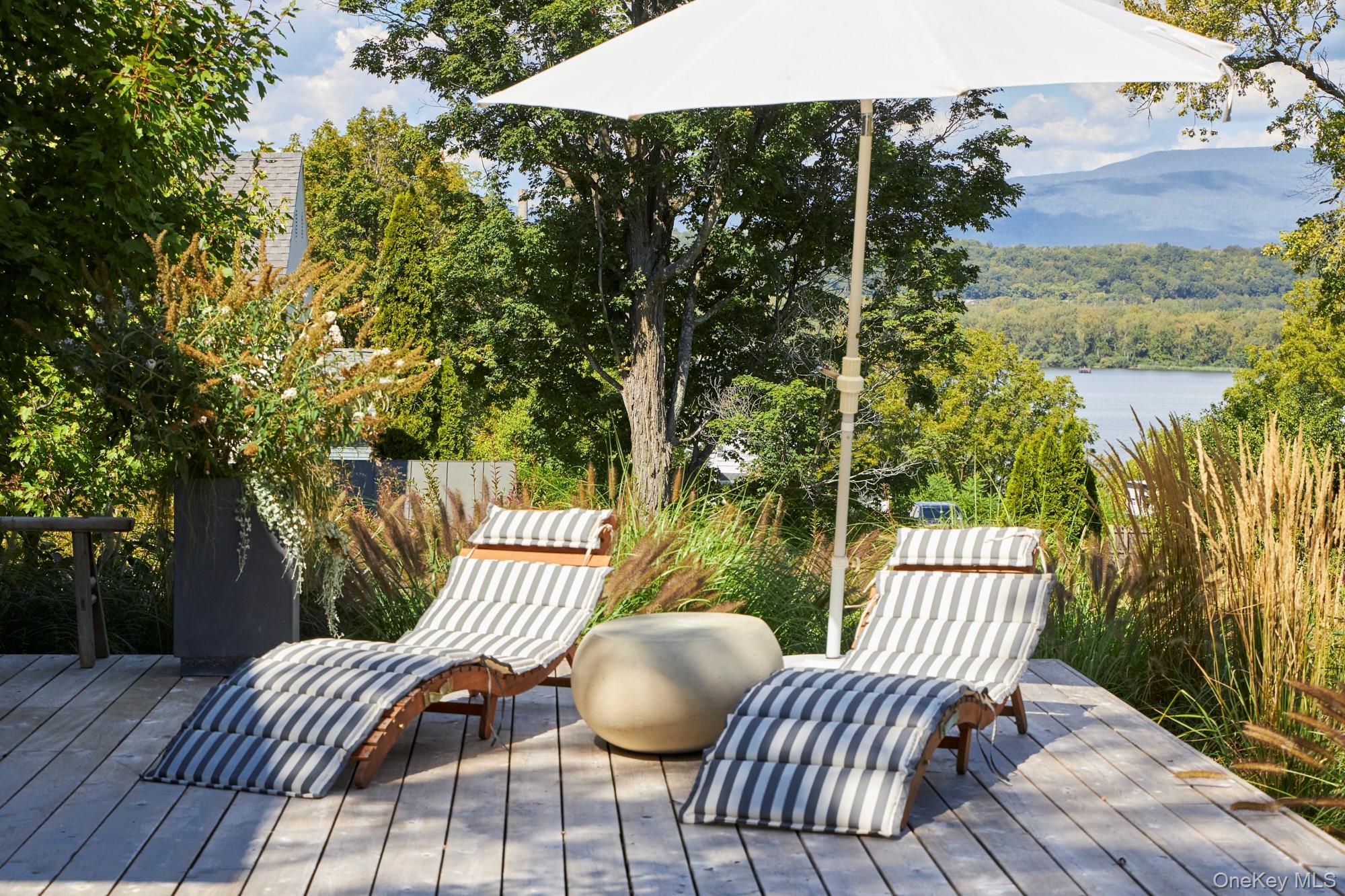 44 Main Street Germantown, NY 12526 - Photo 33 of 34 Wooden deck featuring a water view and a wooded view