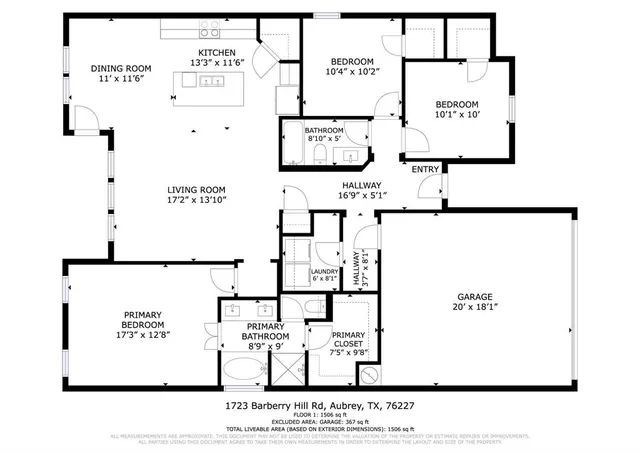 $300,000 | 1723 Barberry Hill Road, Providence Village, TX 76227