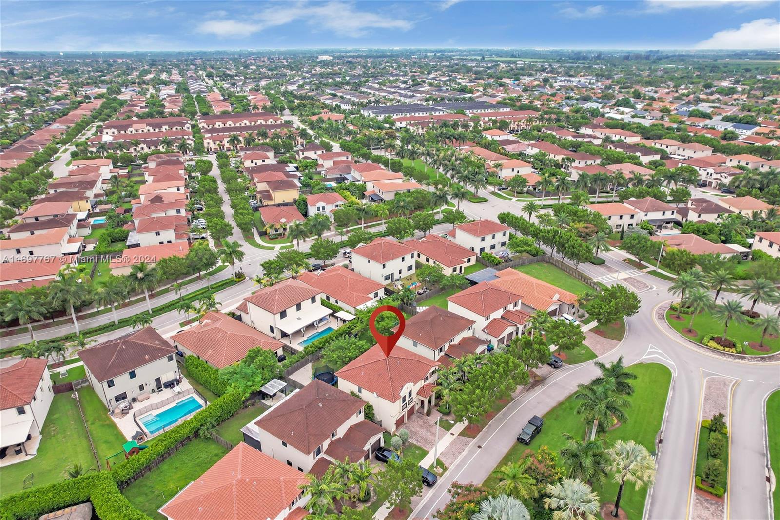 17403 Southwest 155th Court Miami, FL 33187 - Photo 35 of 42 an aerial view of a city with lots of residential buildings