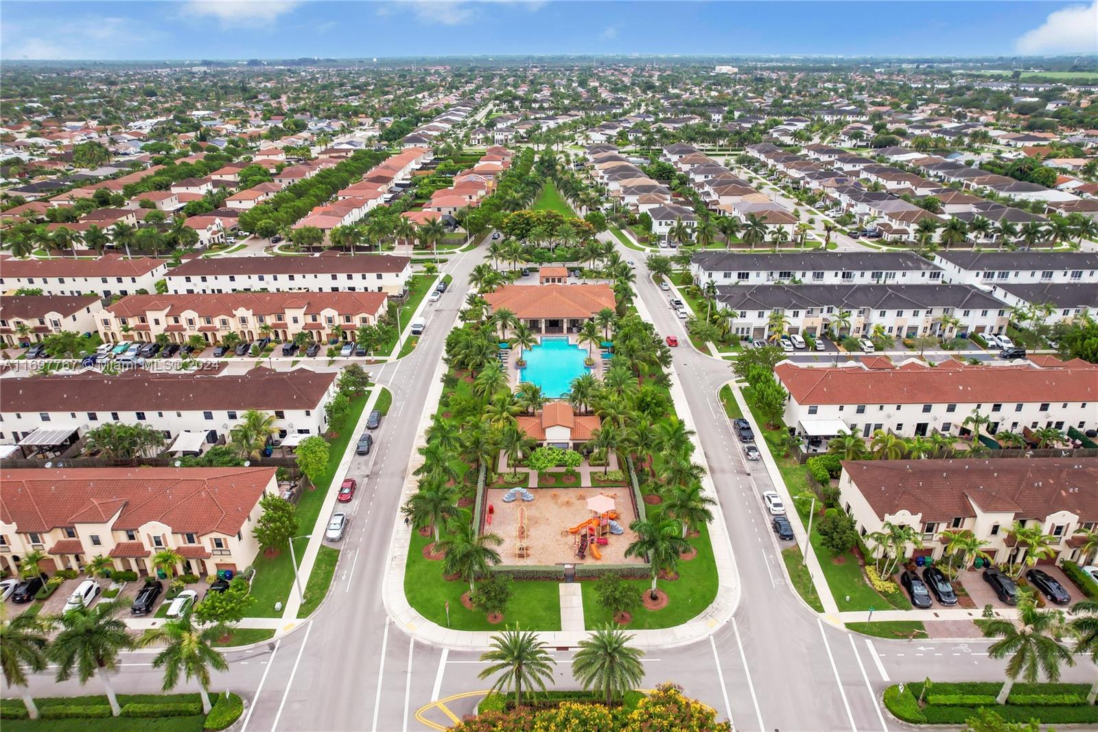17403 Southwest 155th Court Miami, FL 33187 - Photo 39 of 42 an aerial view of residential houses with outdoor space