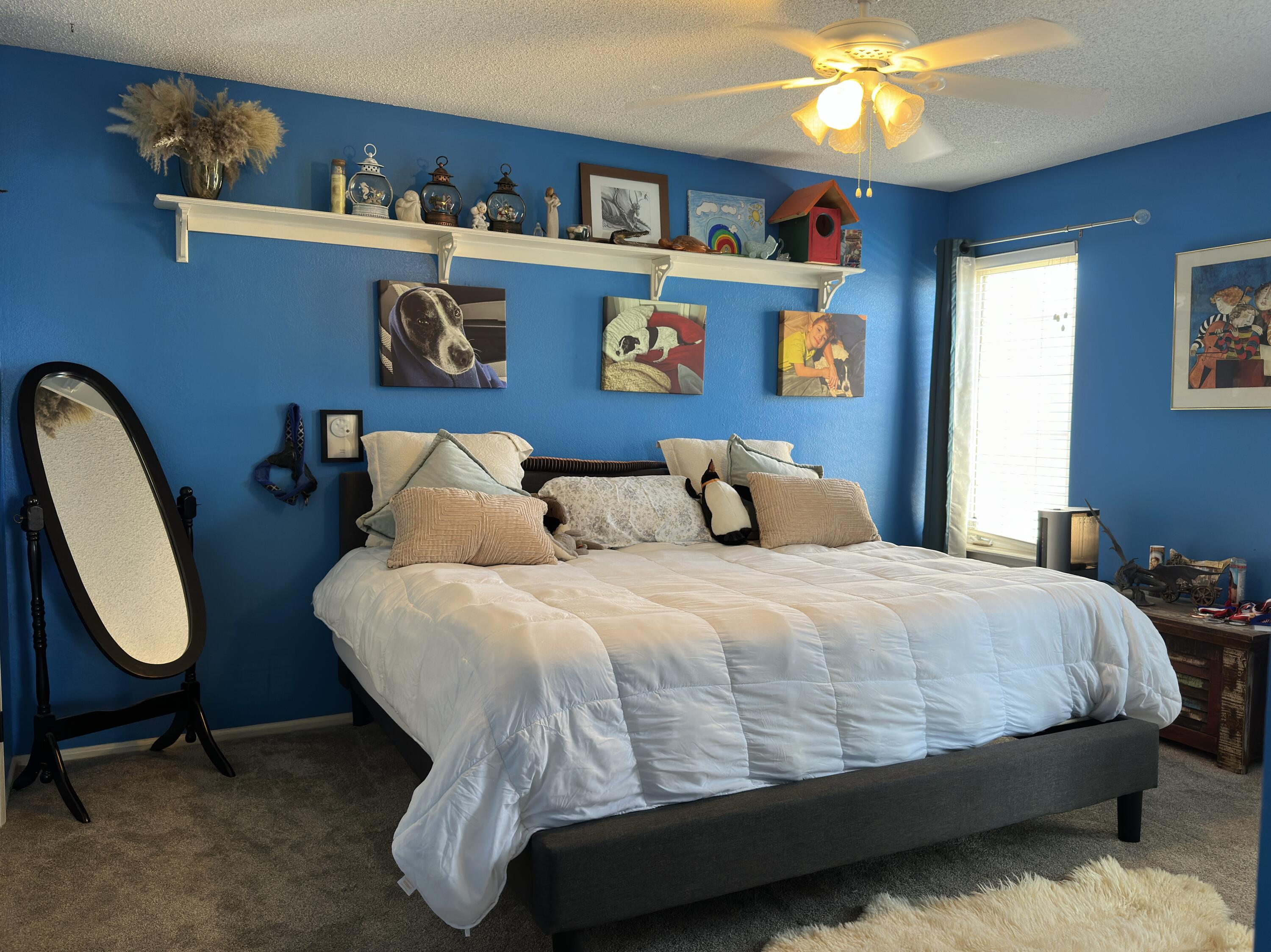 4902 103rd Street Lubbock, TX 79424 - Photo 15 of 23 a bed sitting in a bedroom next to a window