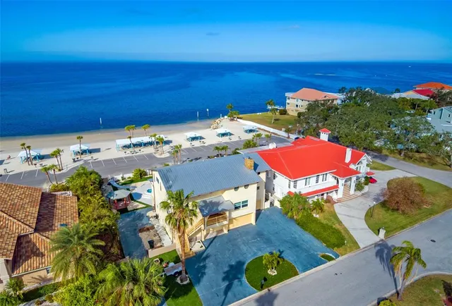 an aerial view of a city