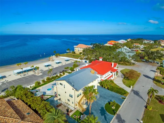 an aerial view of a city
