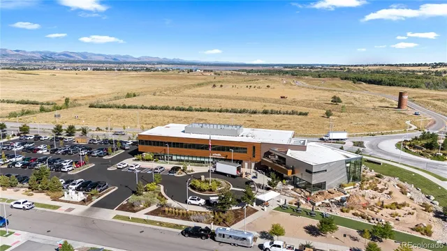 an aerial view of a city