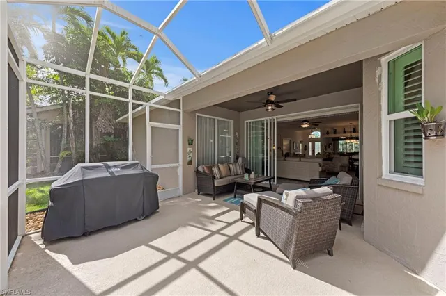 a outdoor living space with furniture