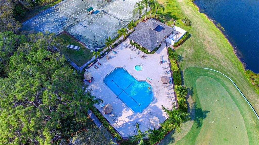 20741 Rivers Ford Estero, FL 33928 - Photo 43 of 50 an aerial view of a house with a yard and garden