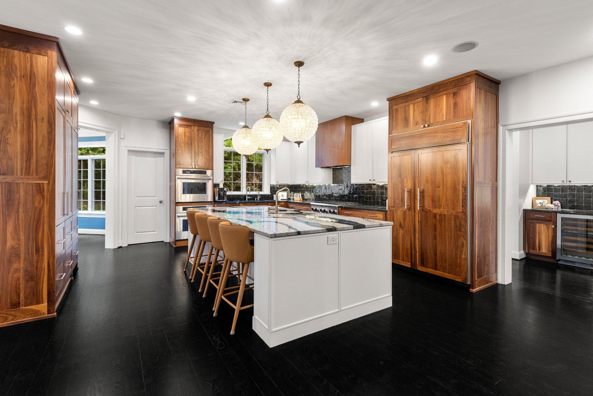 952 Lafayette Road Bryn Mawr, PA 19010 - Photo 17 of 87 Walnut cabinets paired with white center island