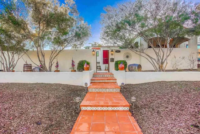 a front view of a house