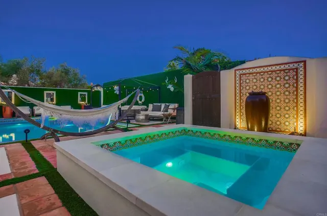 a outdoor space with furniture