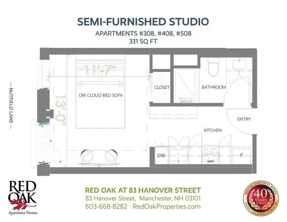 $1,899 | 83 Hanover Street, Unit 408, Manchester, NH 03101