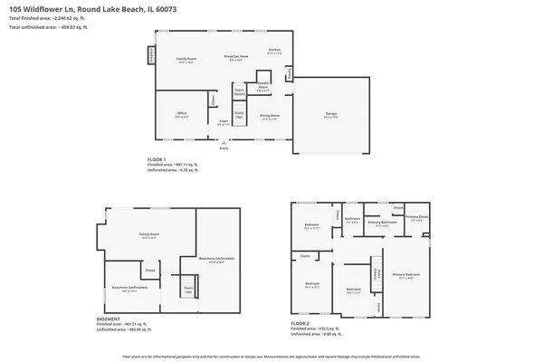 $435,000 | 105 Wildflower Lane, Round Lake Beach, IL 60073