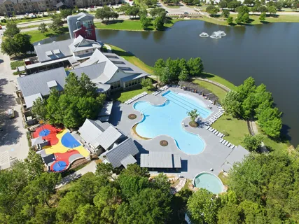 an aerial view of multiple house