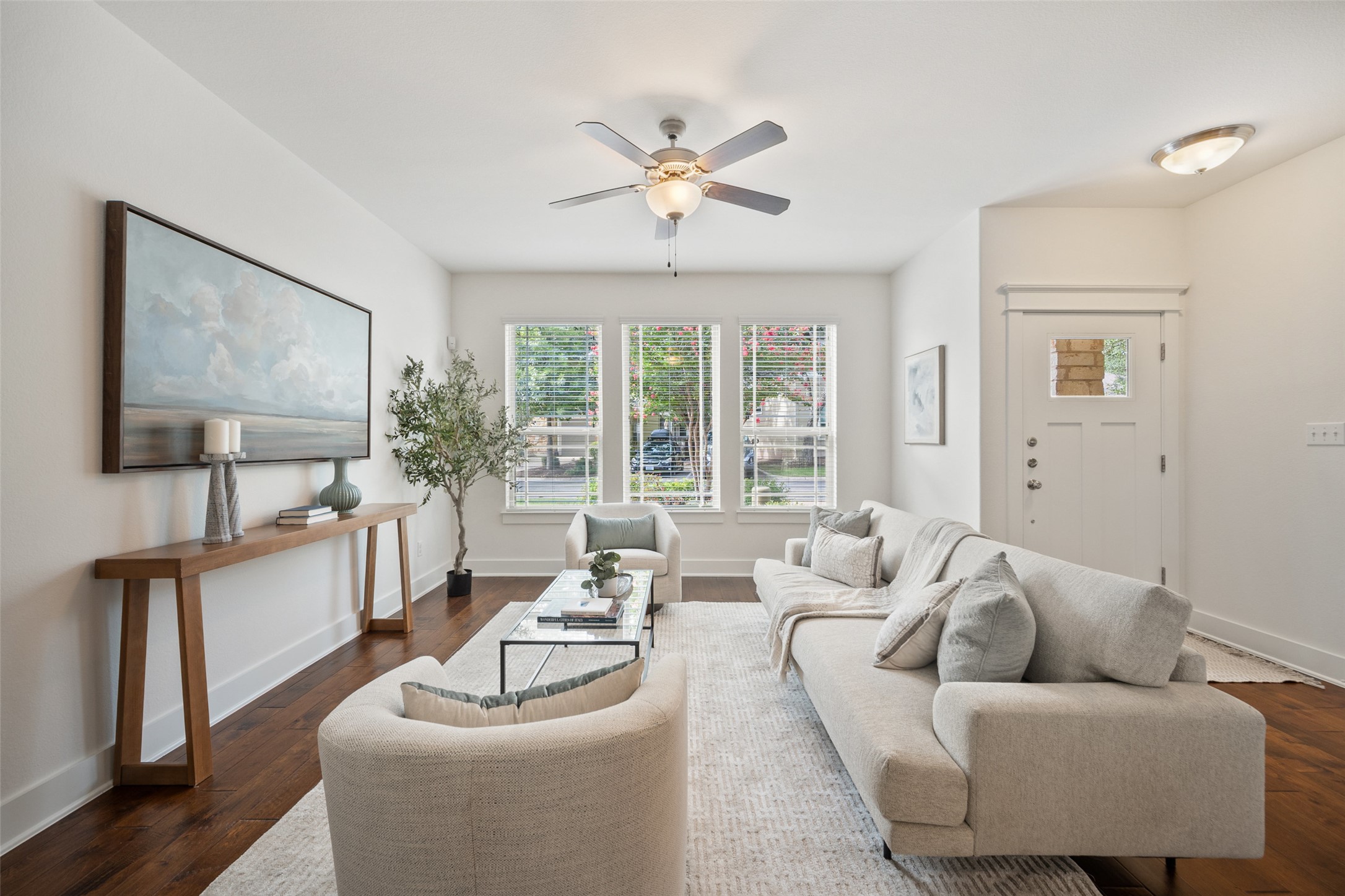 11013 Avery Station Loop, Unit 31 Austin, TX 78717 - Photo 11 of 38 The design of the living room naturally encourages a sense of connection, with its open layout that pulls the outdoor scenery in, making you feel connected to nature at all times