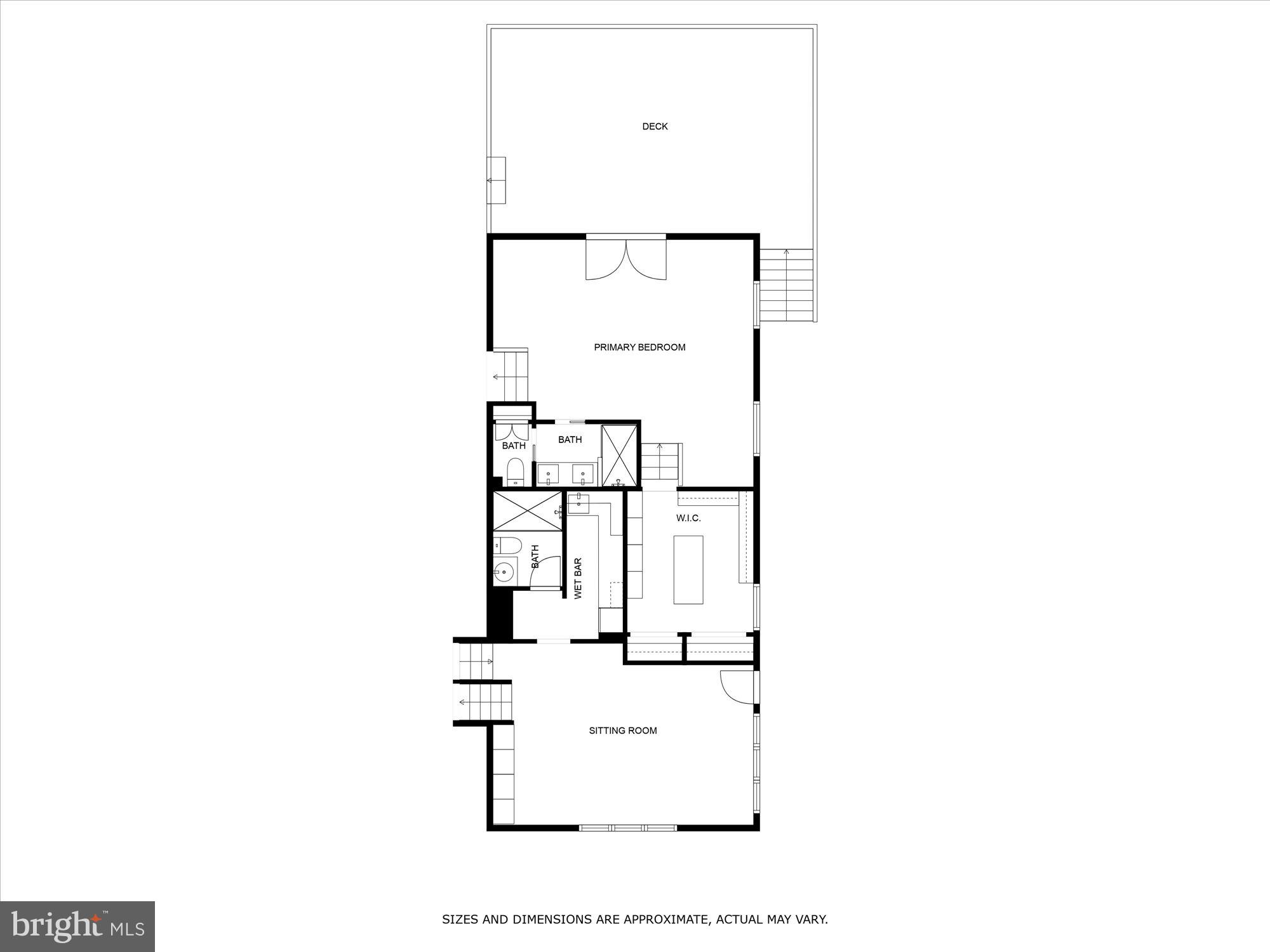 9911 Holmhurst Road Bethesda, MD 20817 - Photo 44 of 46 Primary suite and secondary family room floor plan