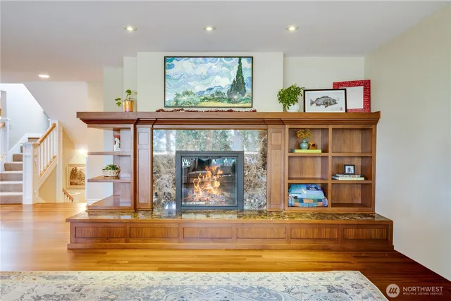 a view of living room with furniture and window