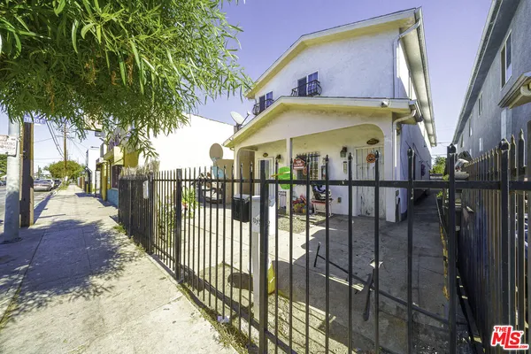 a view of a house with a balcony