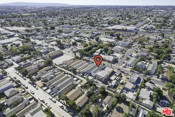 an aerial view of a city