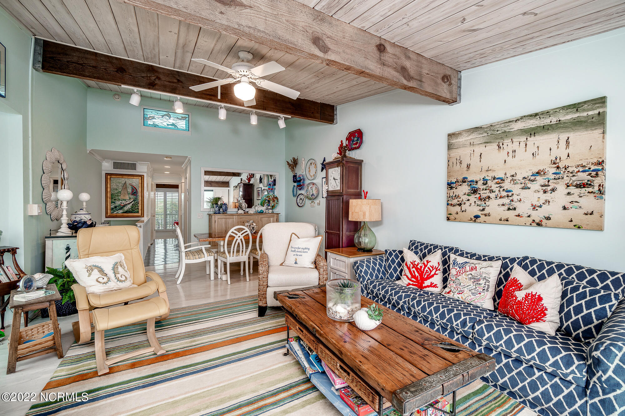 131 Salter Path Road, Unit 1 CORAL BAY WEST Atlantic Beach, NC 28512 - Photo 12 of 77 Open concept living & dining area