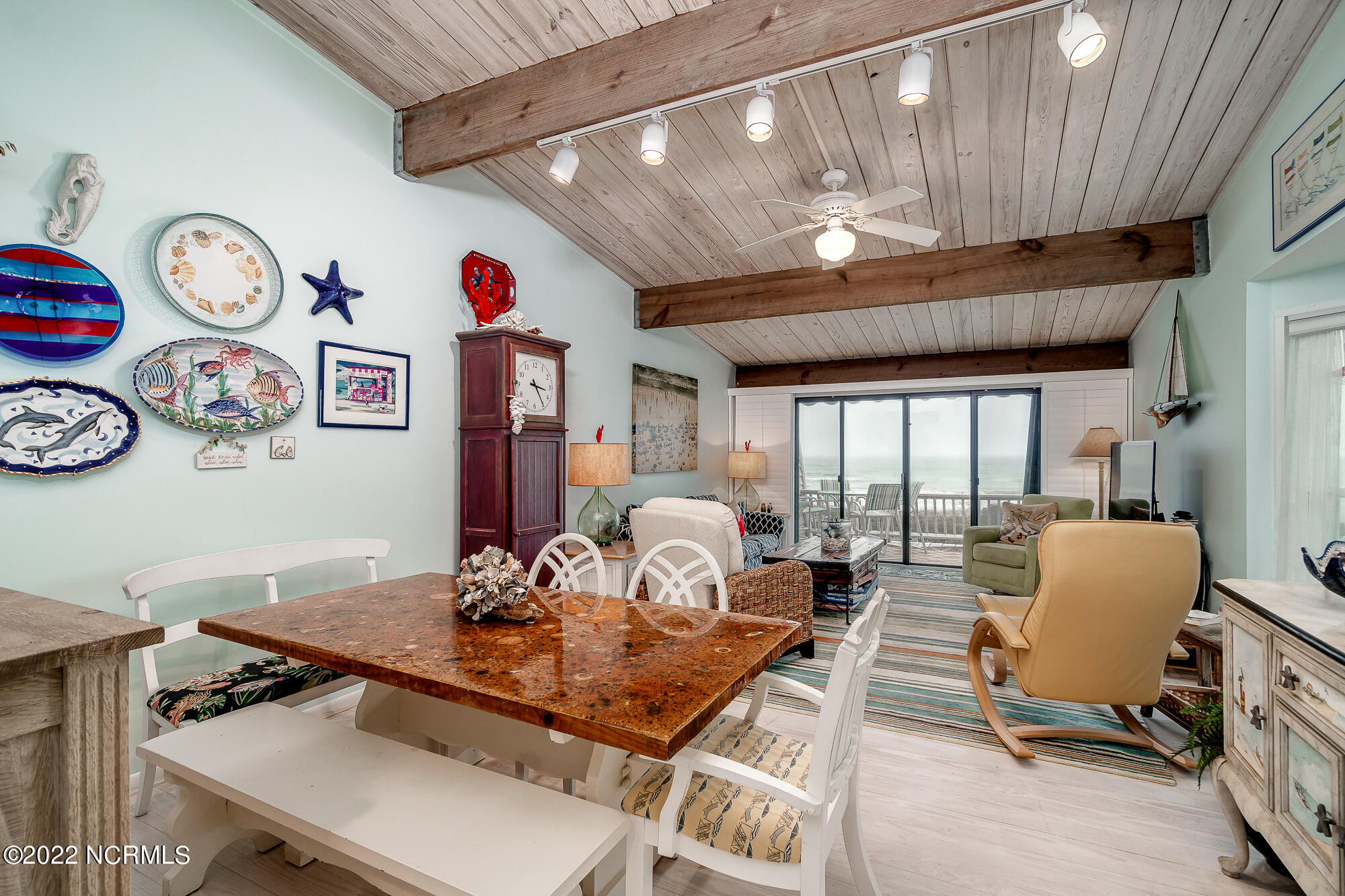 131 Salter Path Road, Unit 1 CORAL BAY WEST Atlantic Beach, NC 28512 - Photo 13 of 77 Open concept living & dining area