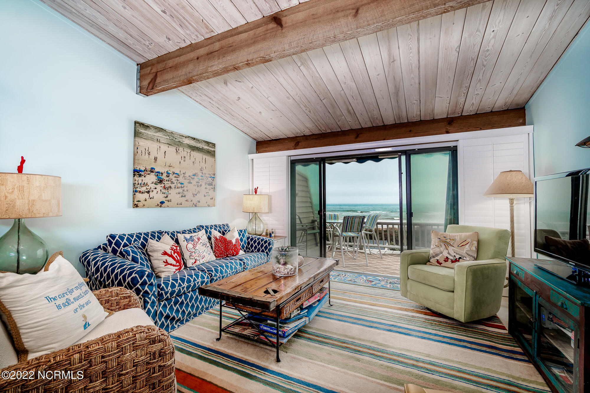 131 Salter Path Road, Unit 1 CORAL BAY WEST Atlantic Beach, NC 28512 - Photo 3 of 77 Open concept living & dining area