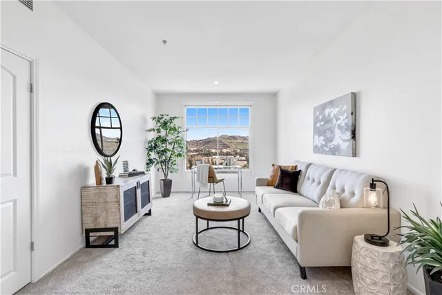 a view of a balcony with an outdoor space