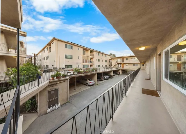 a view of city from balcony