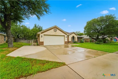 a front view of a house with yard